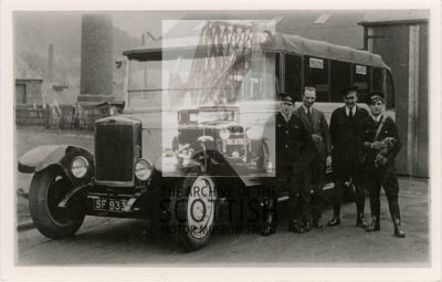 Bus with depot staff